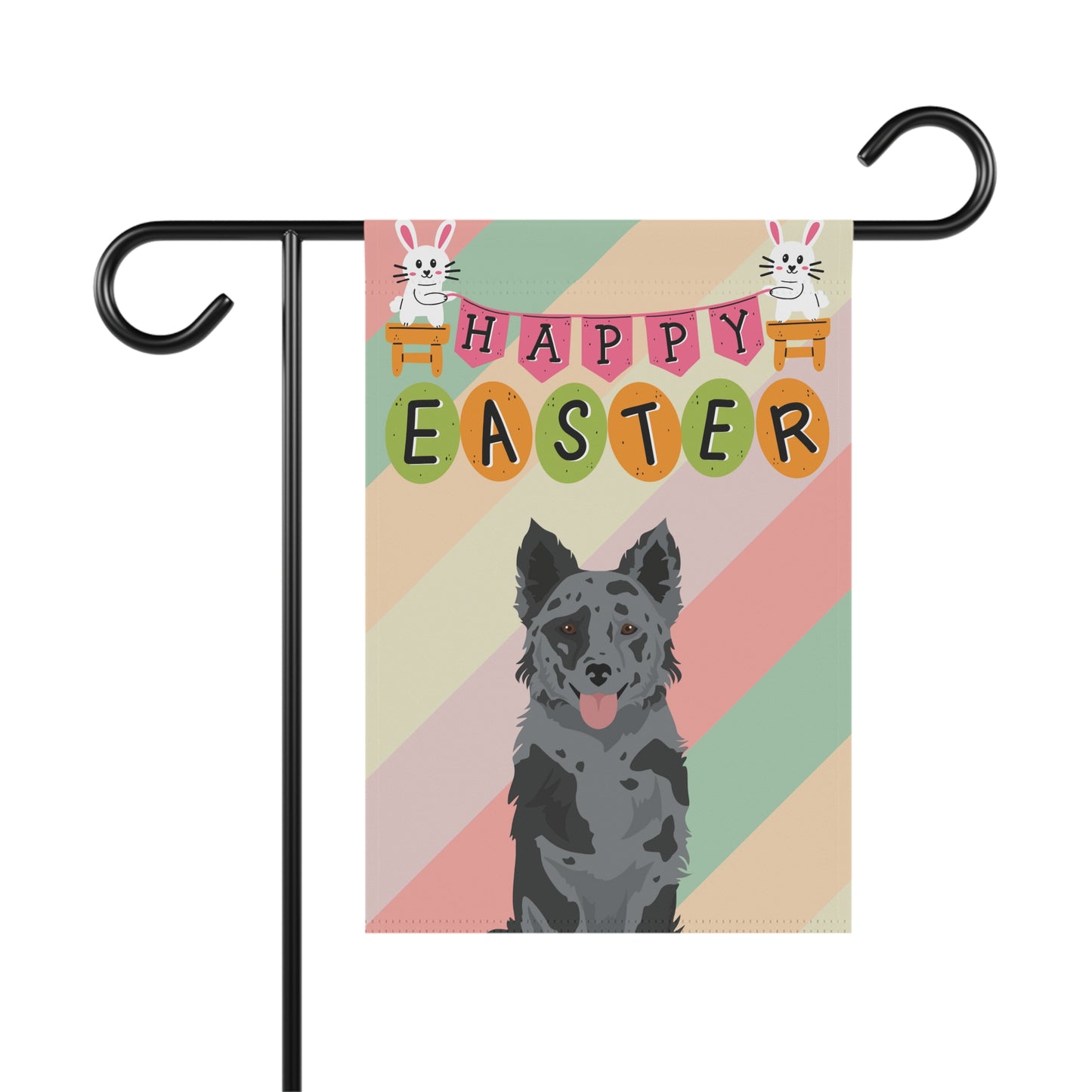 Mudi Dog Easter Garden Flag