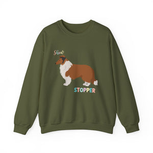 Collie Dog Show Stopper Unisex Heavy Blend Crewneck Sweatshirt,Dog Mom Gift