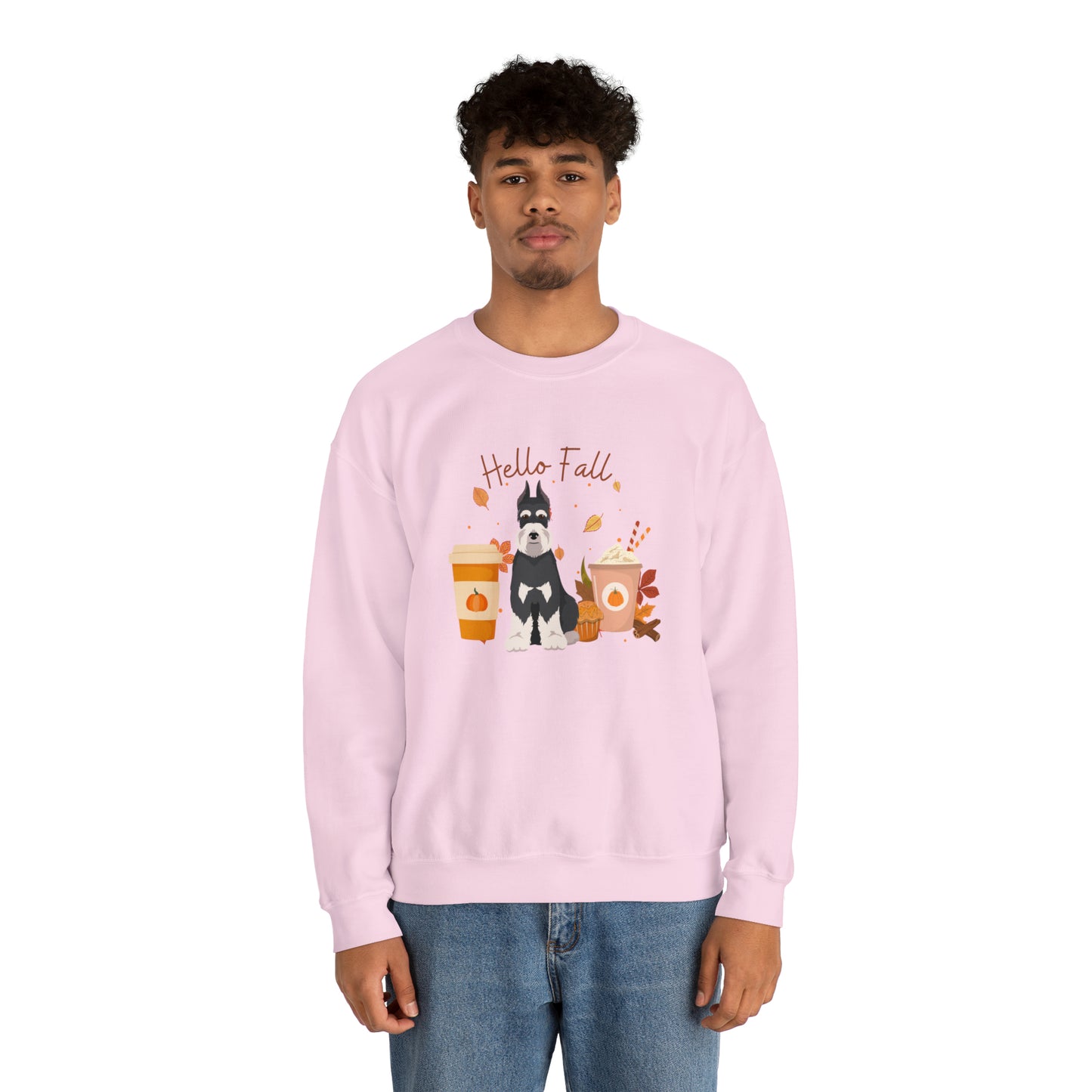 Schnauzer Dog Fall Halloween Unisex Heavy Blend Crewneck Sweatshirt