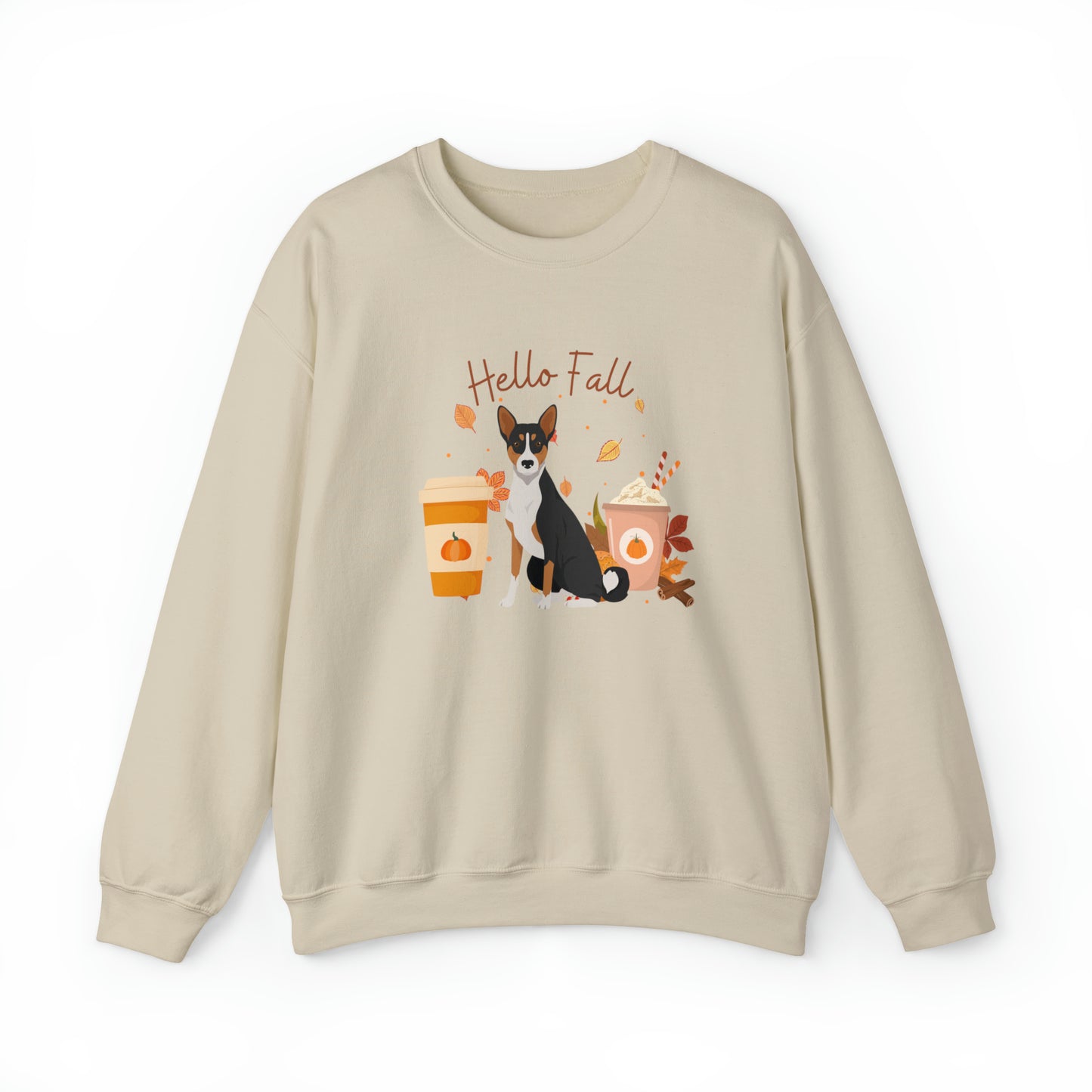 Basenji Dog Fall Halloween Unisex Heavy Blend Crewneck Sweatshirt