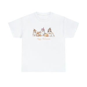 Shetland Sheepdog Dog Halloween Unisex Heavy Cotton Tee