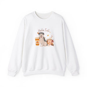 Aidi Dog Fall Unisex Heavy Blend Crewneck Sweatshirt