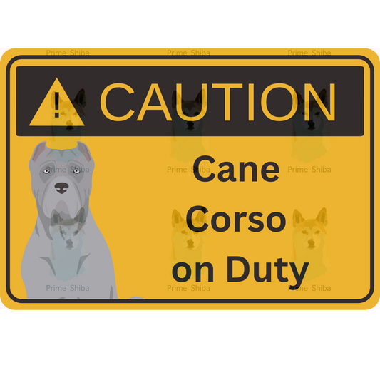 Cane Corso Dog 5in Transparent Caution Sticker