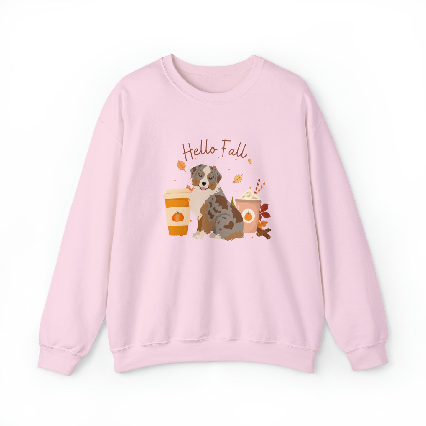 Miniature Australian Shepherd Dog Fall Halloween Unisex Heavy Blend Crewneck Sweatshirt