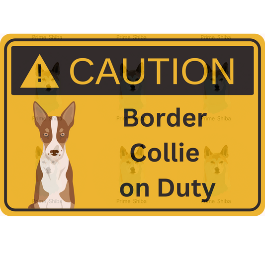 Border Collie Dog 5in Transparent Caution Sticker