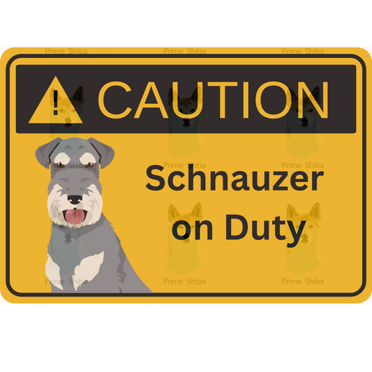 Schnauzer Dog 5in Transparent Caution Sticker