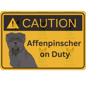 Affenpinscher Dog 5in Transparent Caution Sticker