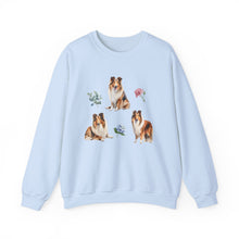 Load image into Gallery viewer, Collie Dog Cottage core Unisex Heavy Blend Crewneck Sweatshirt, Collie Mom, Collie Gift, Collie Lover
