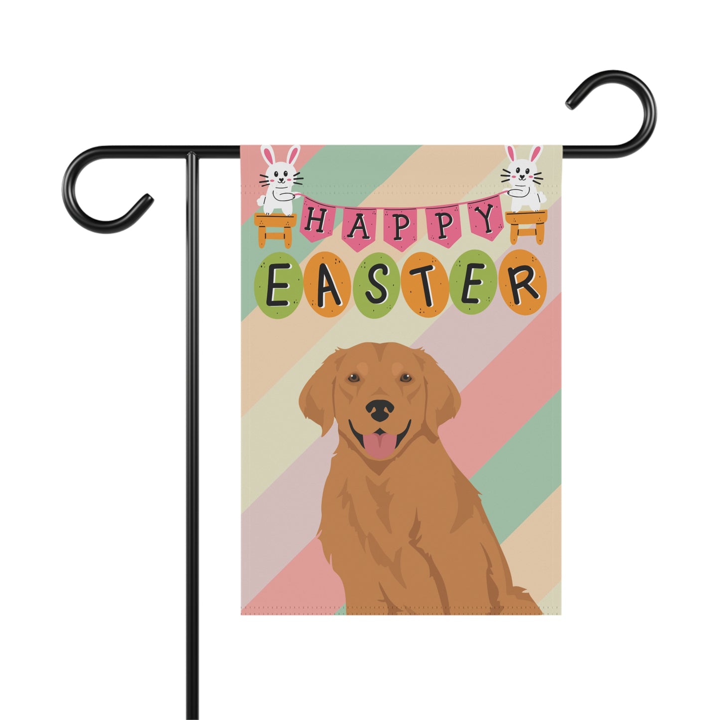 Golden Retriever Dog Easter Garden Flag