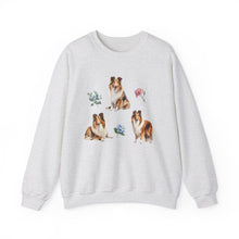 Load image into Gallery viewer, Collie Dog Cottage core Unisex Heavy Blend Crewneck Sweatshirt, Collie Mom, Collie Gift, Collie Lover
