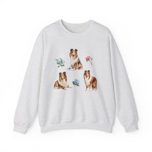 Collie Dog Cottage core Unisex Heavy Blend Crewneck Sweatshirt, Collie Mom, Collie Gift, Collie Lover