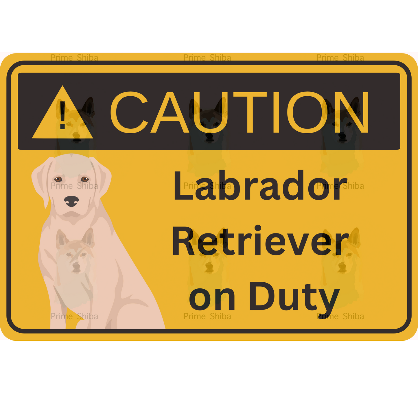 Labrador Retriever Dog 5in Transparent Caution Sticker