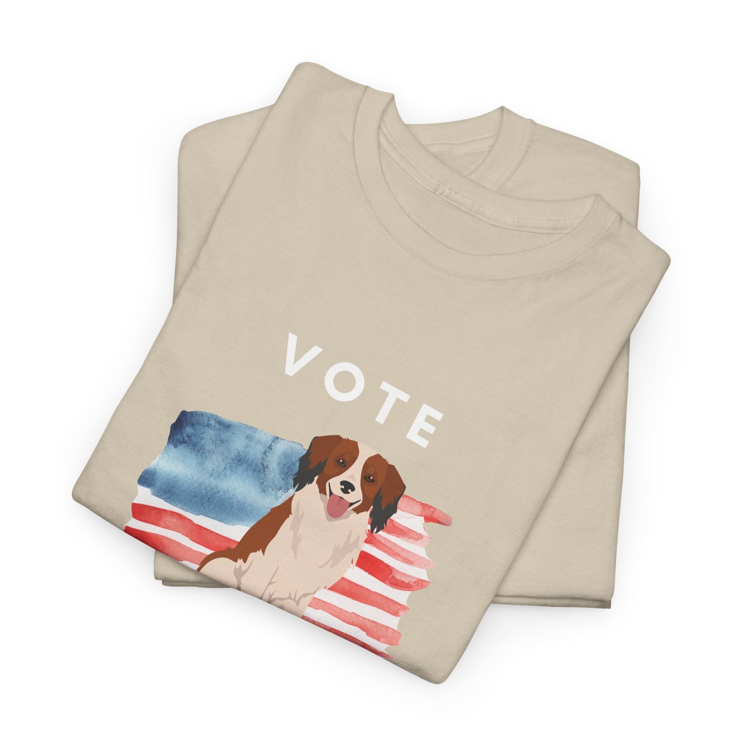 Kooikerhondje Dog Vote 2024, Election Unisex Heavy Cotton Tee, Dog Mom Gift, AKC