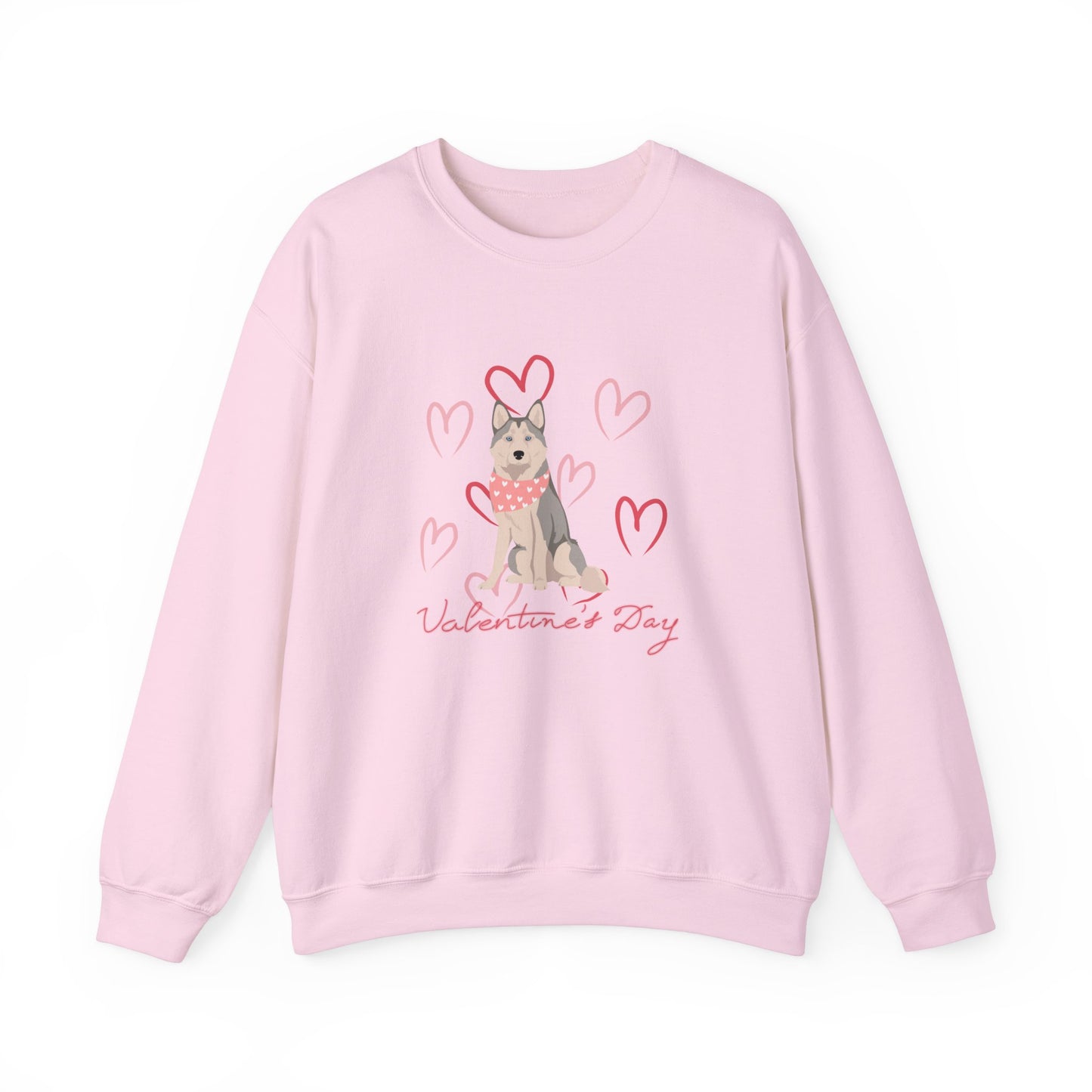 Alaskan Husky Dog Valentines Day Unisex Heavy Blend Crewneck Sweatshirt