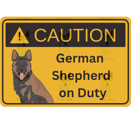 German Shepherd Dog 5in Transparent Caution Sticker