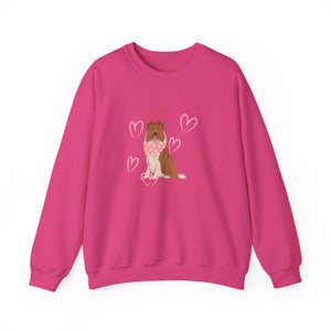 Collie Dog Valentines Day Unisex Heavy Blend Crewneck Sweatshirt