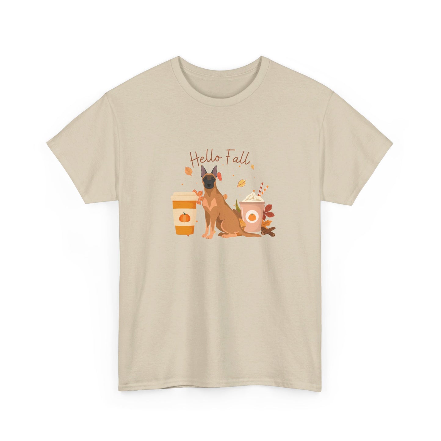 Belgian Malinois Dog Fall Halloween Unisex Heavy Cotton Tee, Dog Mom Gift, AKC