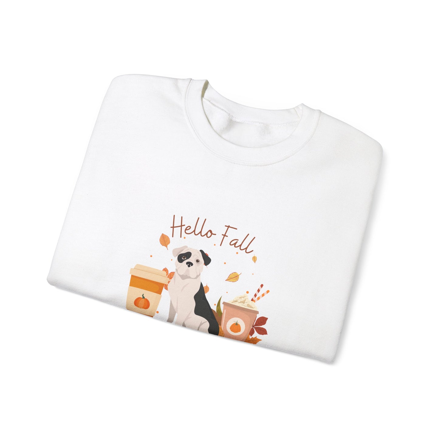 American Bulldog Dog Fall Unisex Heavy Blend Crewneck Sweatshirt