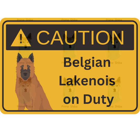 Belgian Laekenois Dog 5in Transparent Caution Sticker