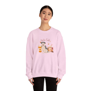 Aidi Dog Fall Unisex Heavy Blend Crewneck Sweatshirt