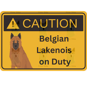 Belgian Lakenois Dog 5in Transparent Caution Sticker