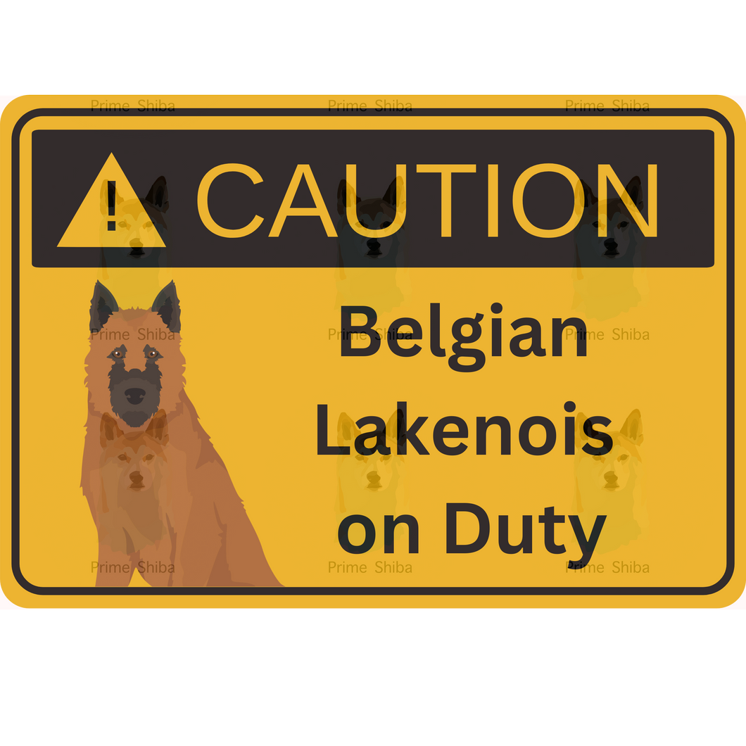 Belgian Lakenois Dog 5in Transparent Caution Sticker