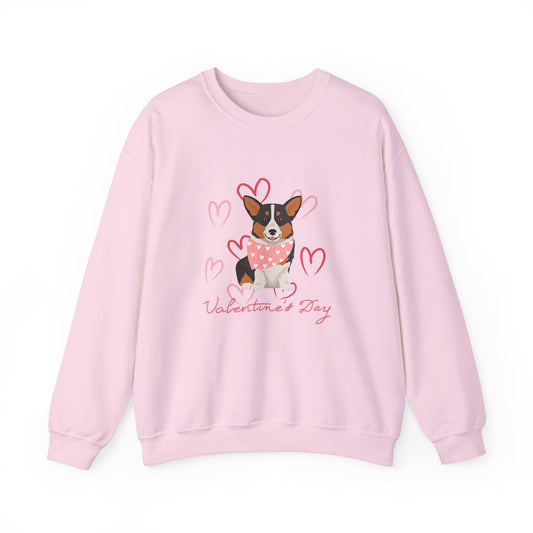 Pembroke Welsh Corgi Dog Valentines Day Unisex Heavy Blend Crewneck Sweatshirt