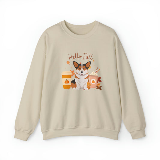 Pembroke Welsh Corgi Dog Fall Halloween Unisex Heavy Blend Crewneck Sweatshirt