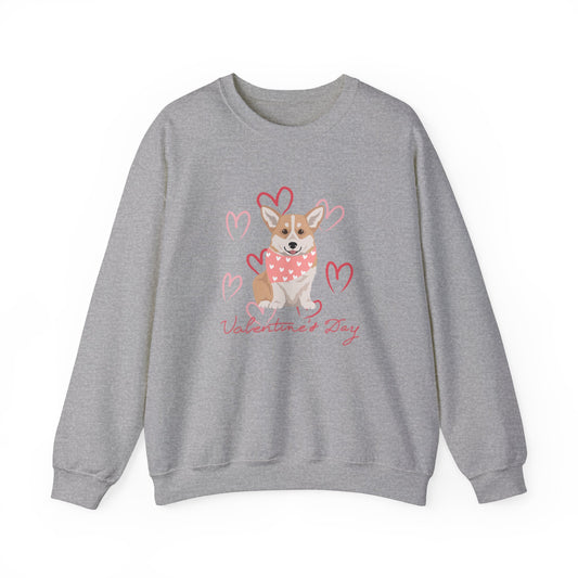 Pembroke Welsh Corgi Dog Valentines Day Unisex Heavy Blend Crewneck Sweatshirt