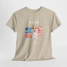 Load image into Gallery viewer, Pembroke Welsh Corgi Dog Vote 2024, Election Unisex Heavy Cotton Tee, Dog Mom Gift, AKC
