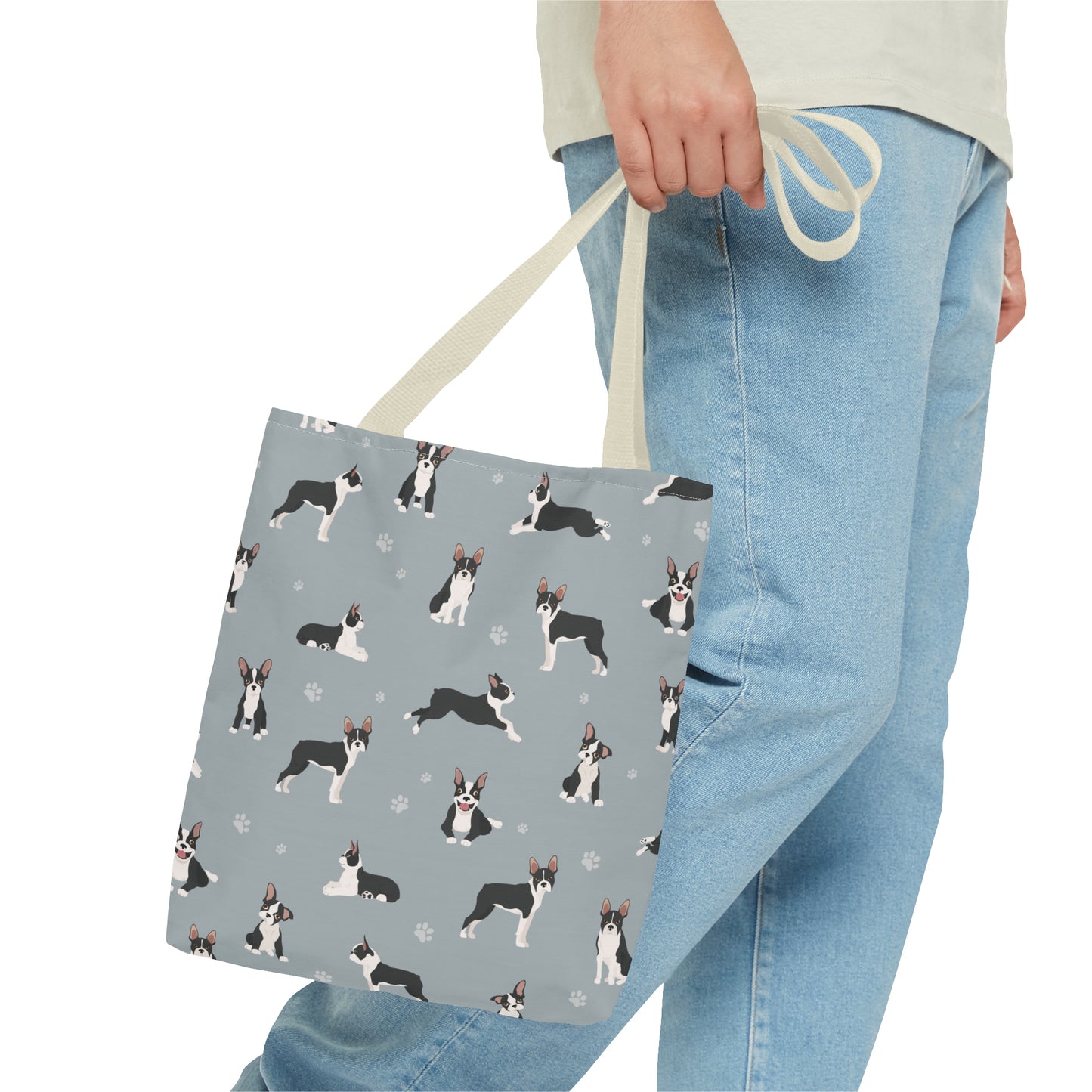 Boston Terrier Dog Tote Bag, Terrier Dog Mom Gift