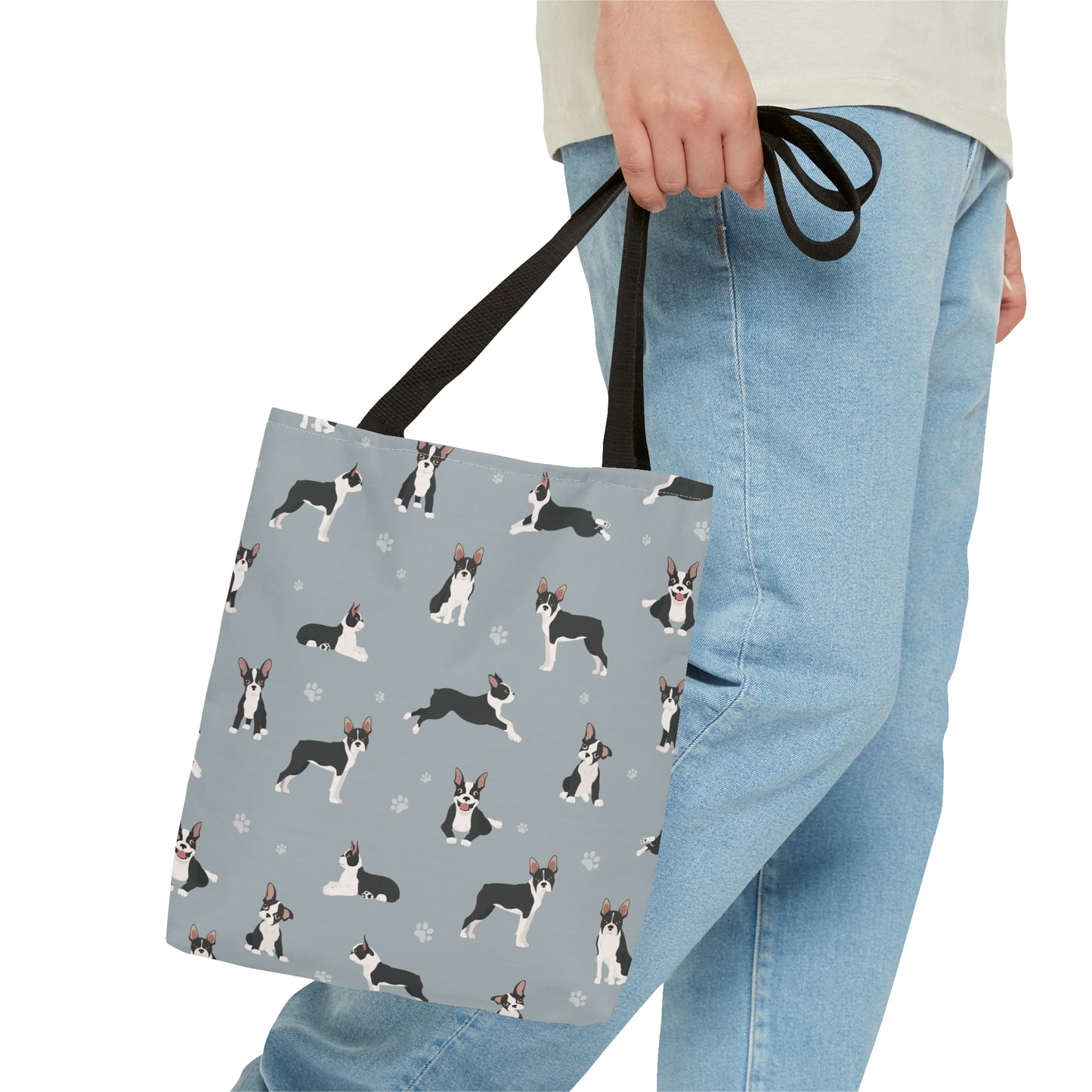 Boston Terrier Dog Tote Bag, Terrier Dog Mom Gift