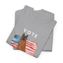 Load image into Gallery viewer, Belgian Tervuren Dog Vote 2024, Election Unisex Heavy Cotton Tee, Dog Mom Gift, AKC
