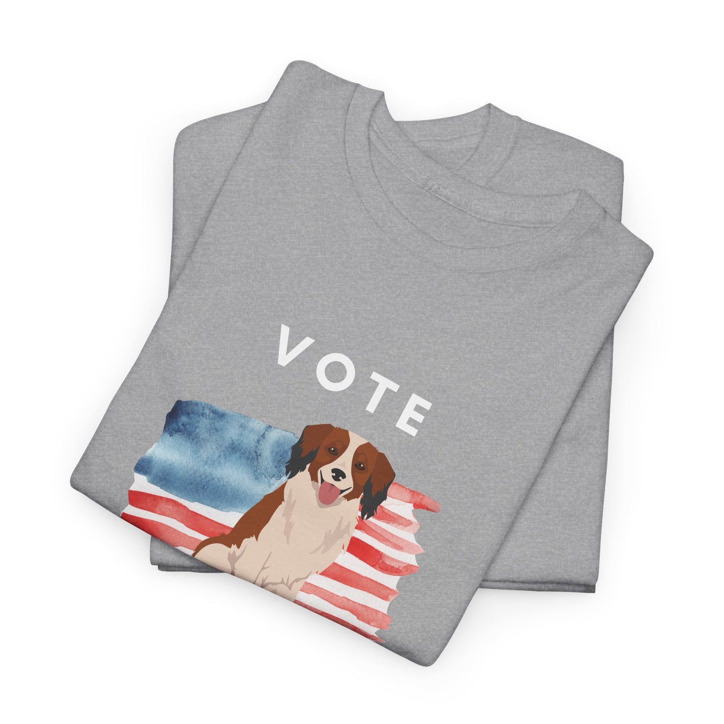 Kooikerhondje Dog Vote 2024, Election Unisex Heavy Cotton Tee, Dog Mom Gift, AKC