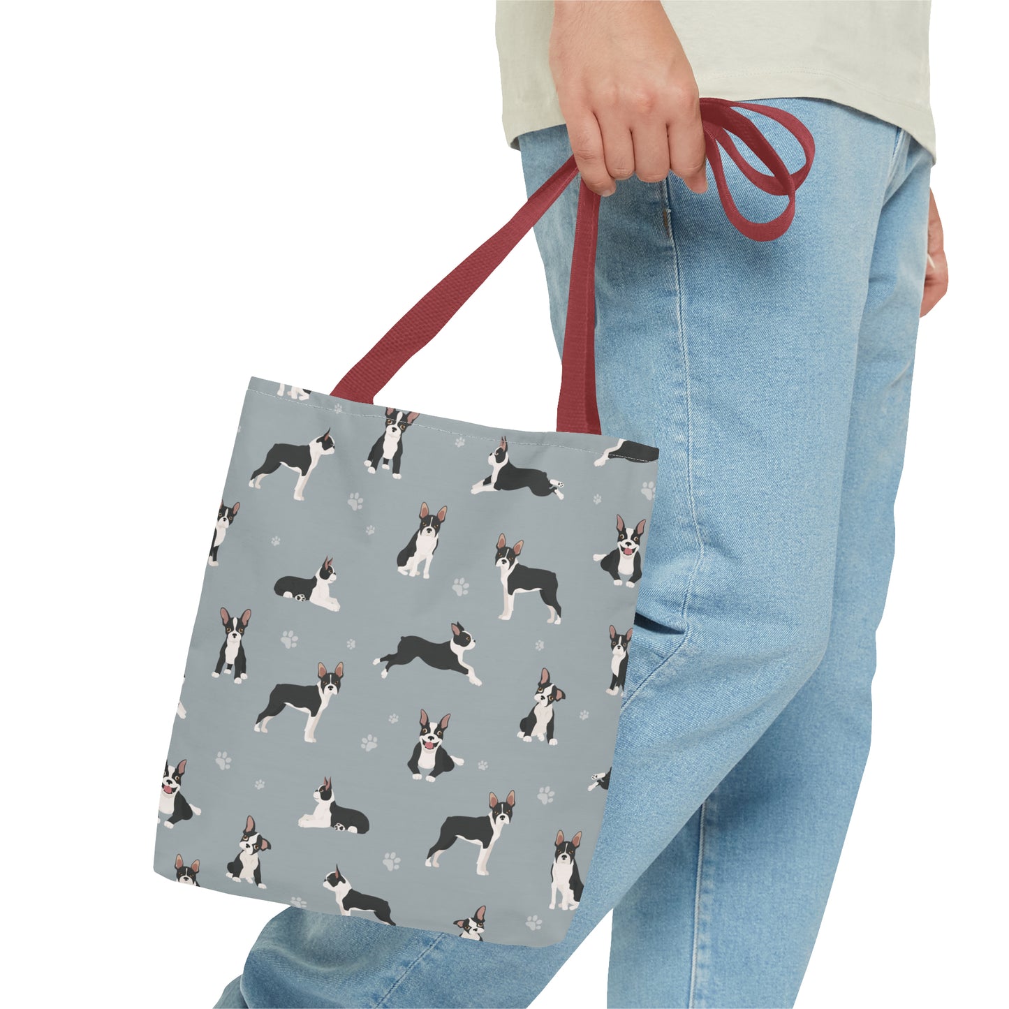 Boston Terrier Dog Tote Bag, Terrier Dog Mom Gift