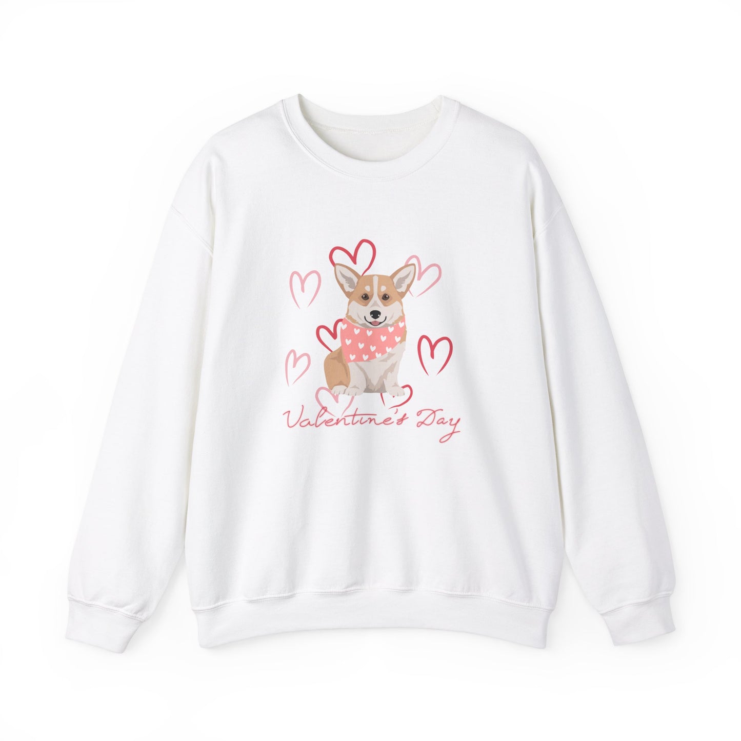 Pembroke Welsh Corgi Dog Valentines Day Unisex Heavy Blend Crewneck Sweatshirt