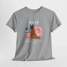 Load image into Gallery viewer, Belgian Tervuren Dog Vote 2024, Election Unisex Heavy Cotton Tee, Dog Mom Gift, AKC
