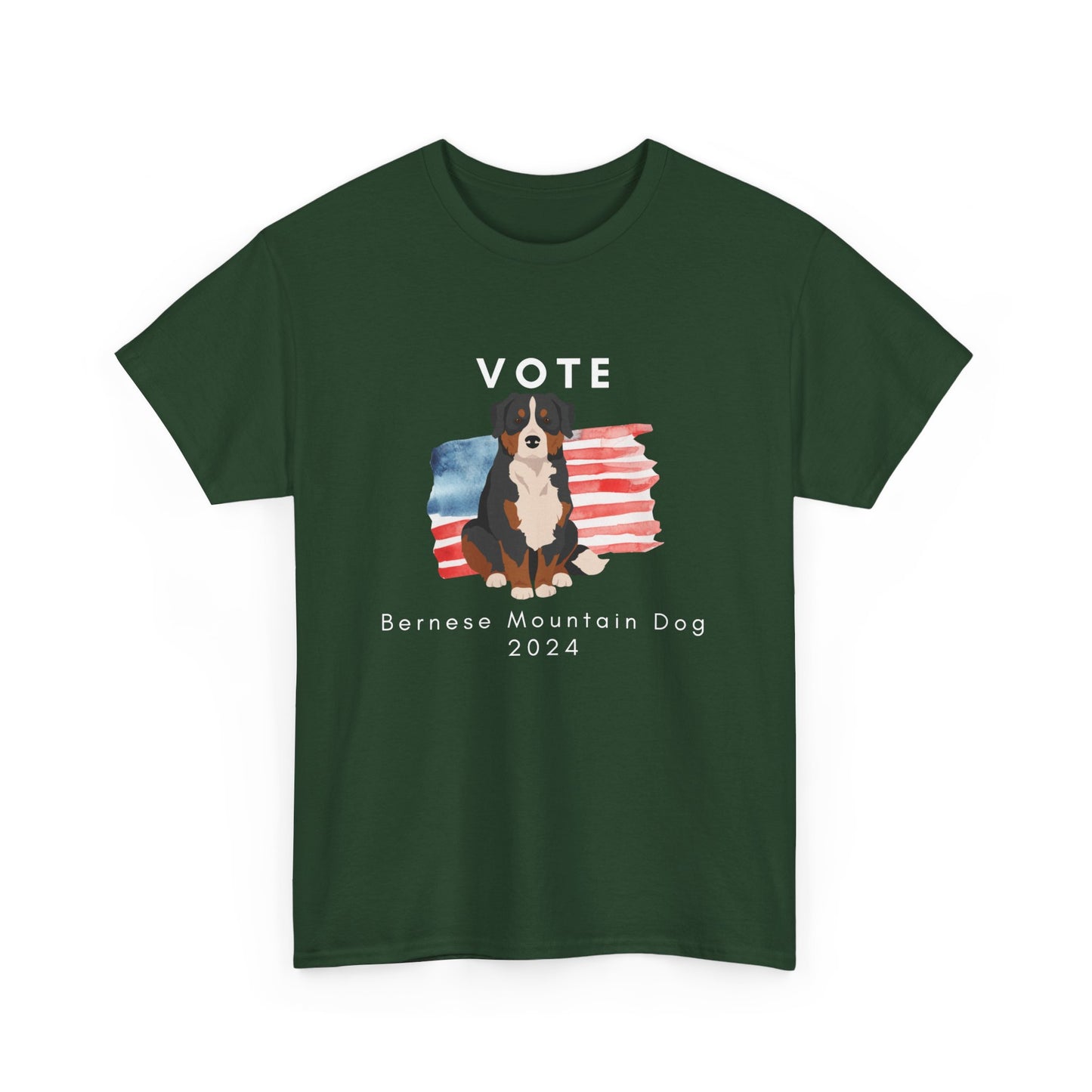 Bernese Mountain Dog Vote 2024, Election Unisex Heavy Cotton Tee, Dog Mom Gift, AKC