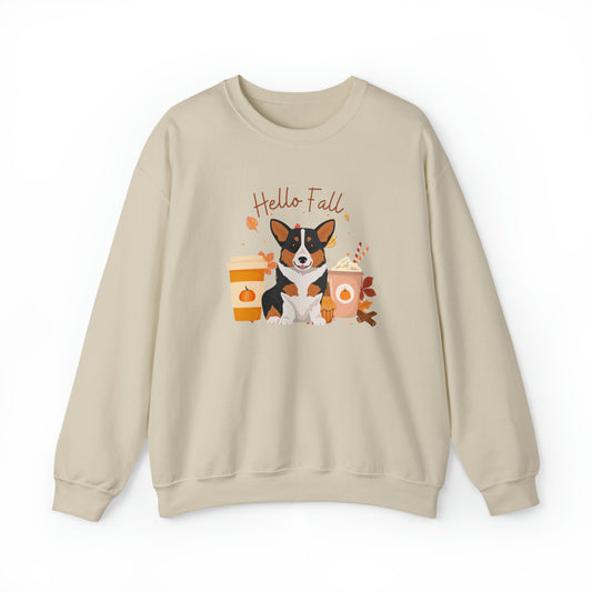 Pembroke Welsh Corgi Dog Fall Halloween Unisex Heavy Blend Crewneck Sweatshirt