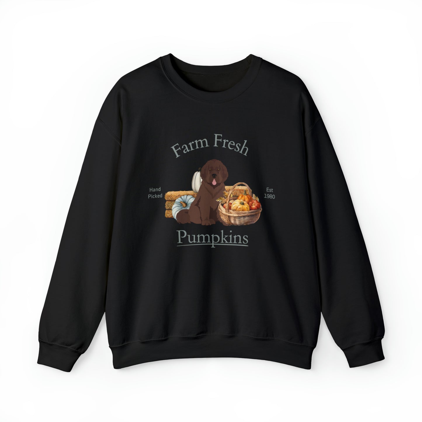 Newfoundland Dog Fall Halloween Unisex Heavy Blend Crewneck Sweatshirt