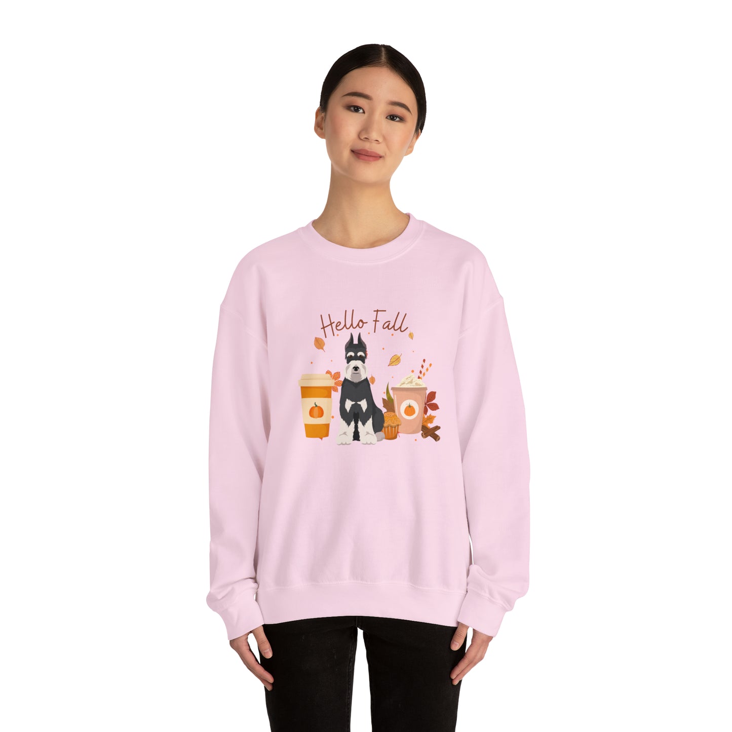 Schnauzer Dog Fall Halloween Unisex Heavy Blend Crewneck Sweatshirt