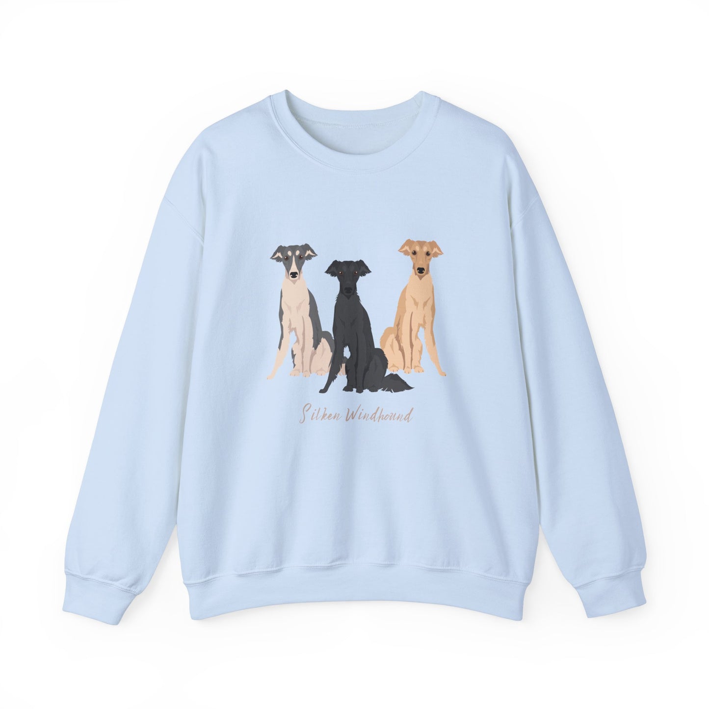 Silken Windhound Dog Unisex Heavy Blend Crewneck Sweatshirt, Silken Mom, Silken Gift, Silken Lover