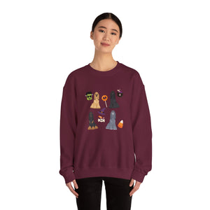 Afghan Hound Dog Fall Halloween Unisex Heavy Blend Crewneck Sweatshirt