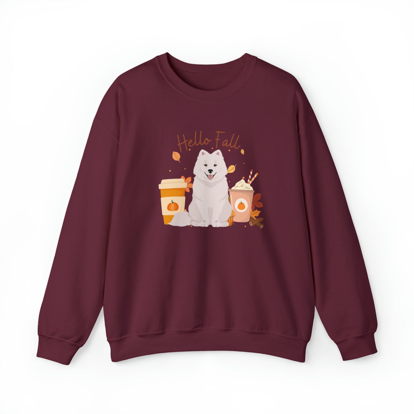 Samoyed Dog Fall Halloween Unisex Heavy Blend Crewneck Sweatshirt