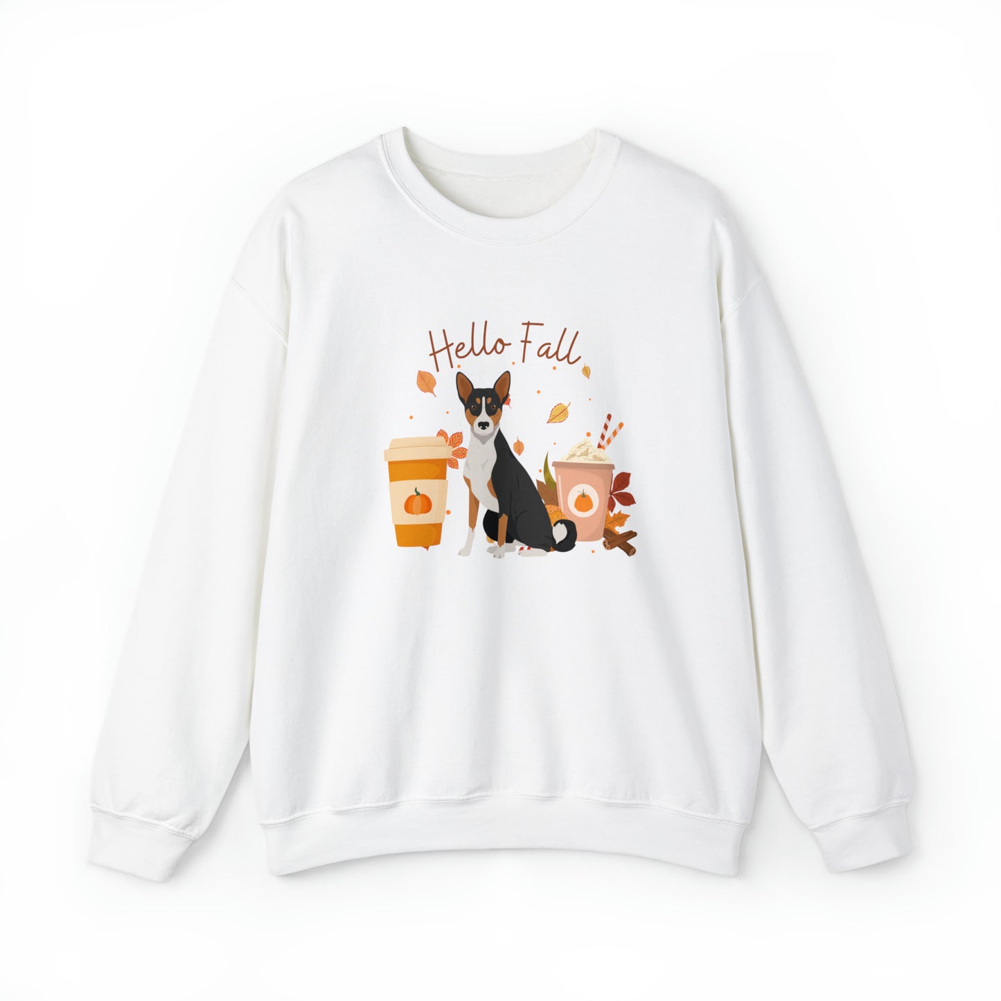 Basenji Dog Fall Halloween Unisex Heavy Blend Crewneck Sweatshirt