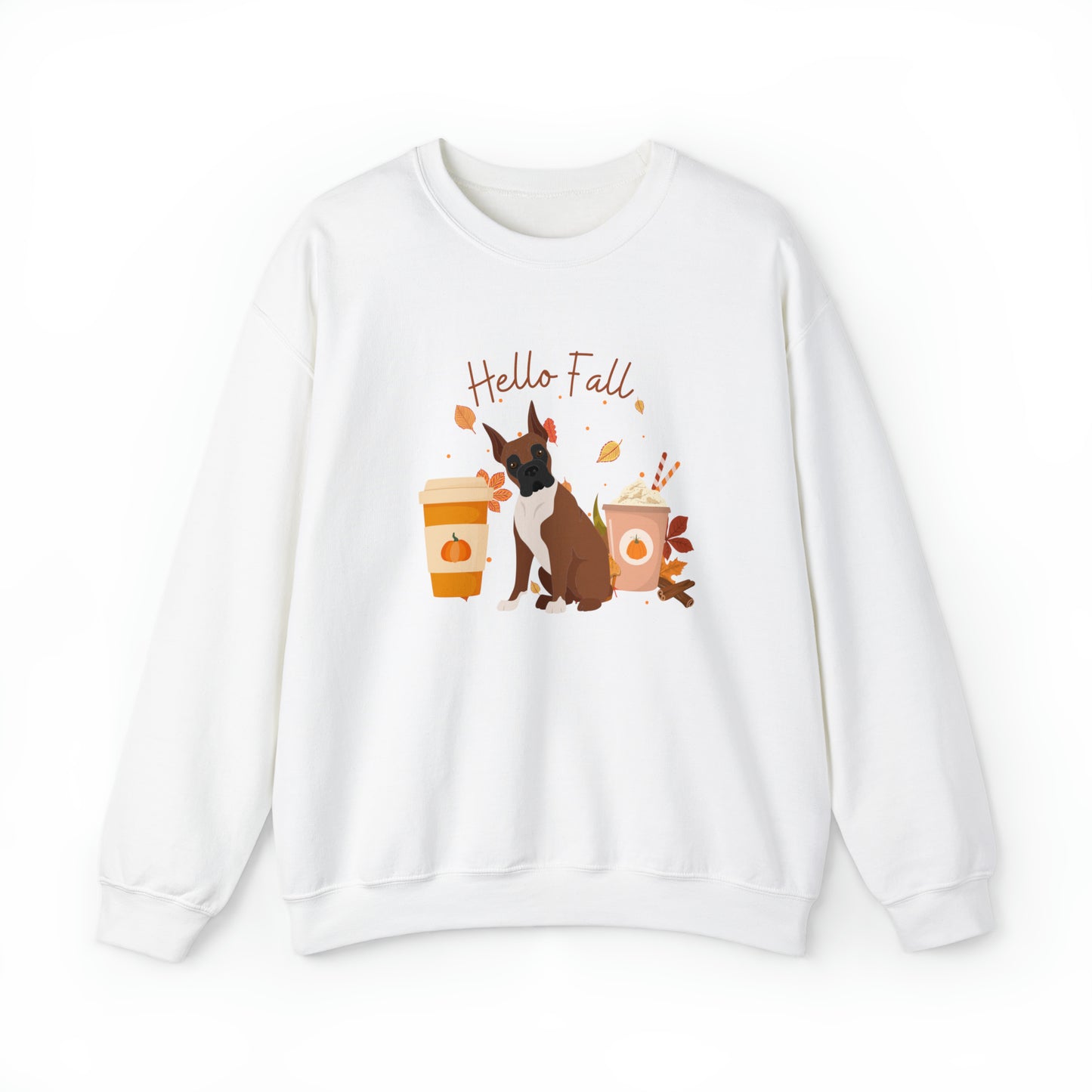 Boxer Dog Fall Halloween Unisex Heavy Blend Crewneck Sweatshirt