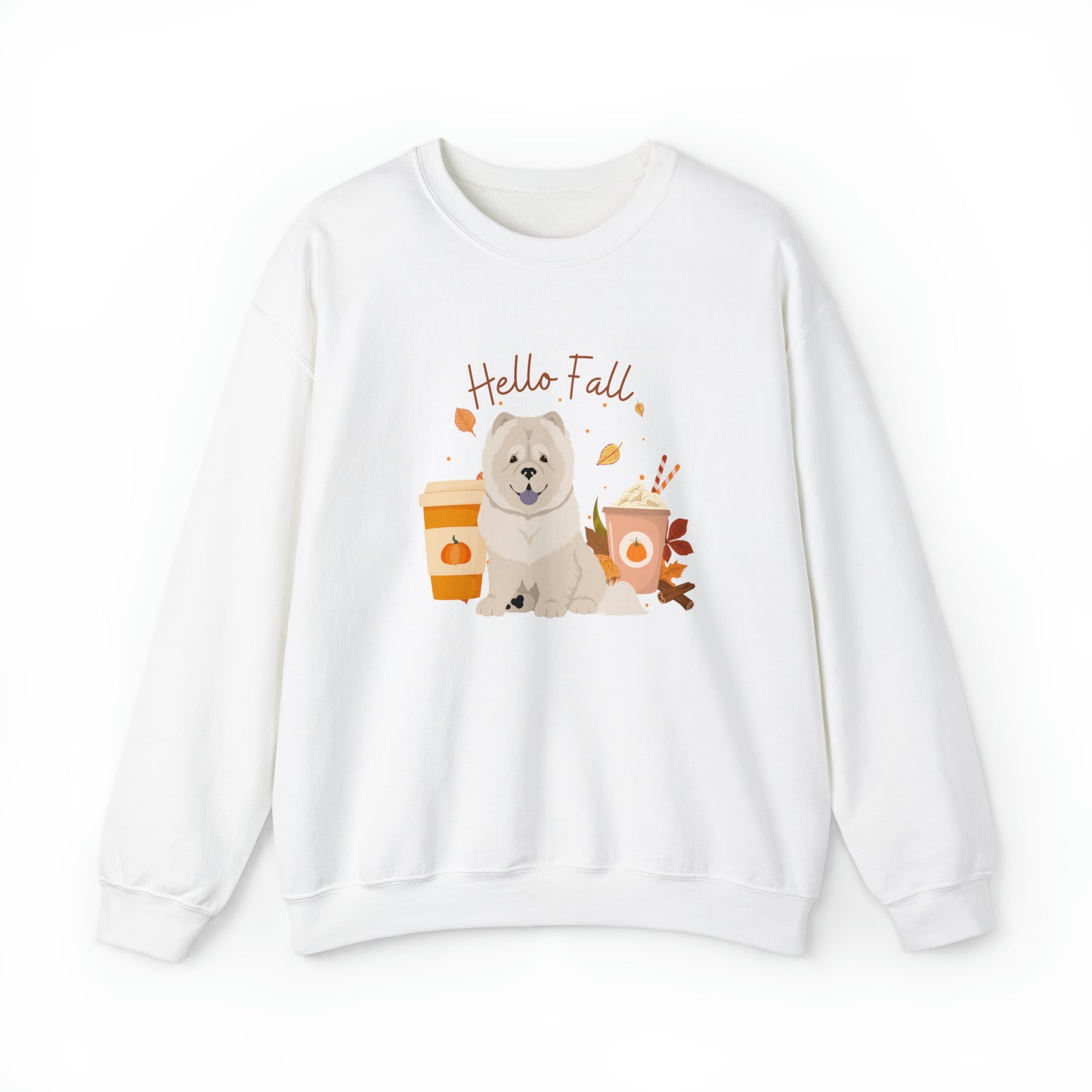 Chow Chow Dog Fall Halloween Unisex Heavy Blend Crewneck Sweatshirt