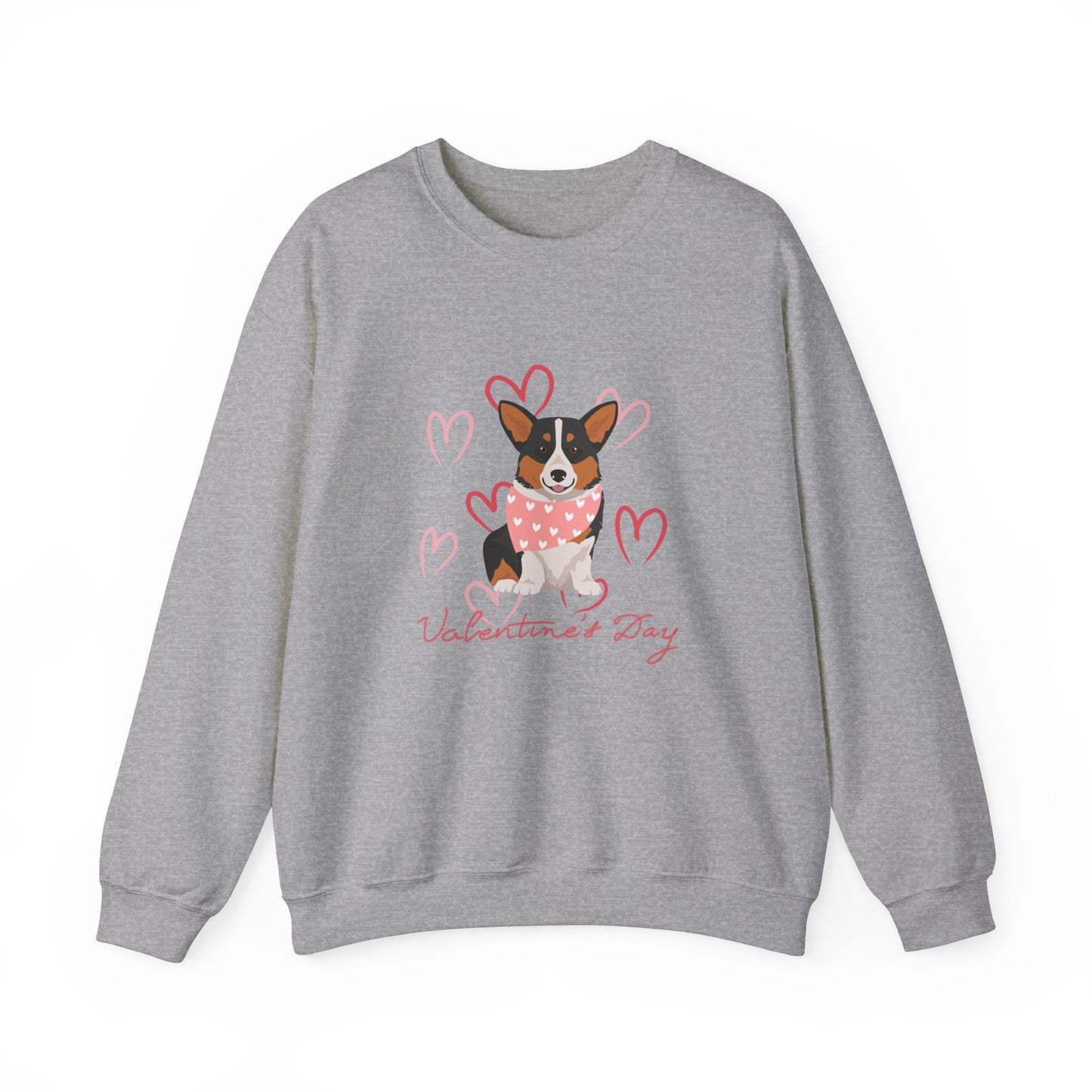 Pembroke Welsh Corgi Dog Valentines Day Unisex Heavy Blend Crewneck Sweatshirt