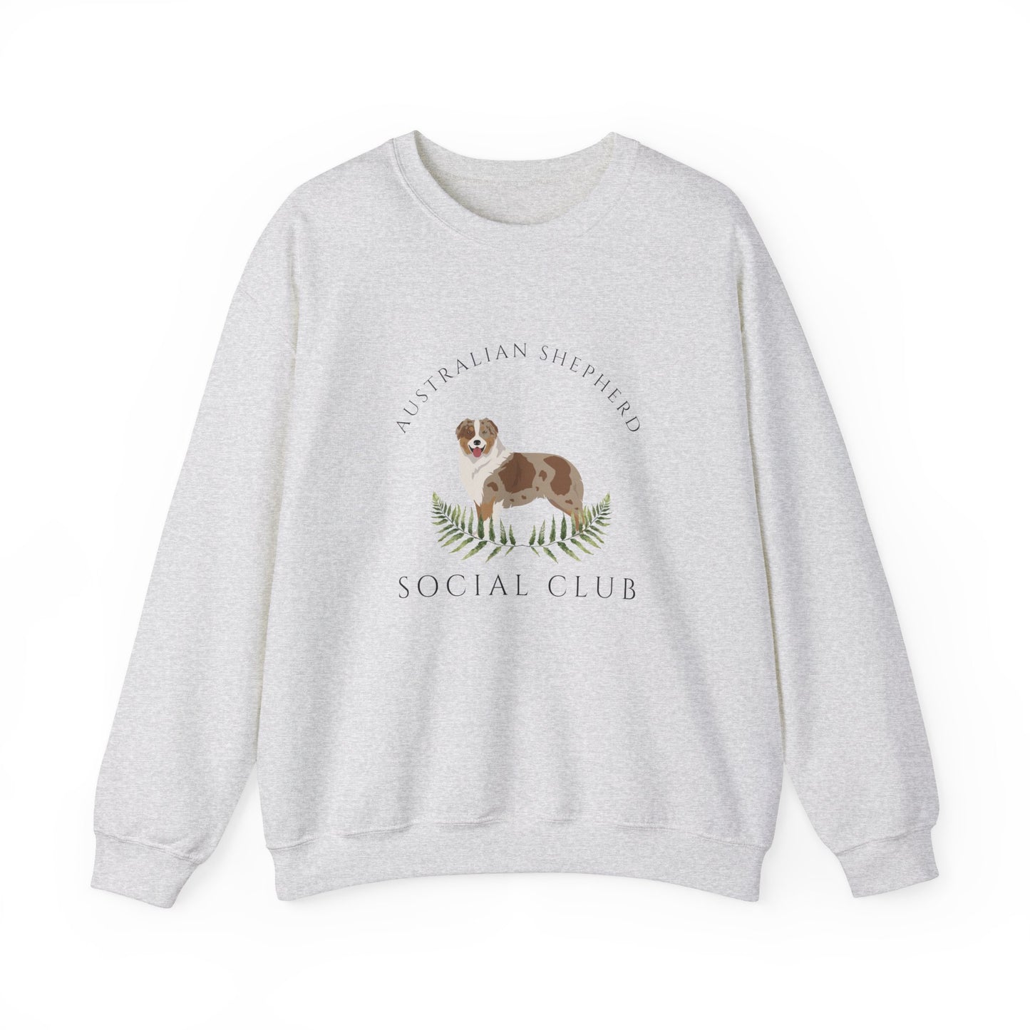 Australian Shepherd Dog Social Club Unisex Heavy Blend Crewneck Sweatshirt, Dog Mom Gift