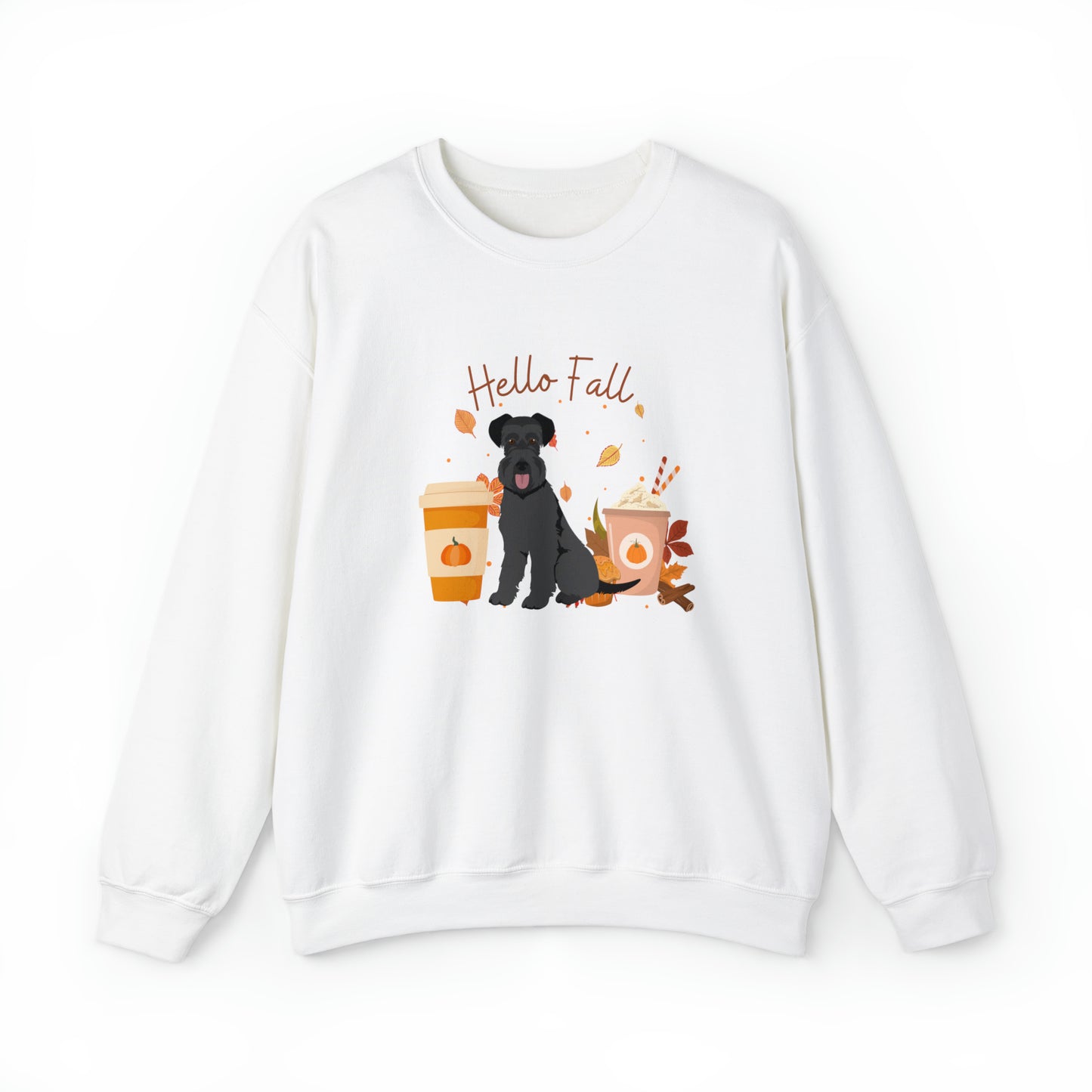 Schnauzer Dog Fall Halloween Unisex Heavy Blend Crewneck Sweatshirt